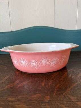Pyrex Pink Daisy Casserole